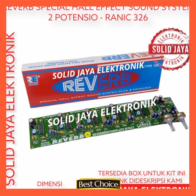 KIT REVERB 2 POTENSIO SPECIAL HALL EFFECT EFEK SOUND ECHO RANIC 326