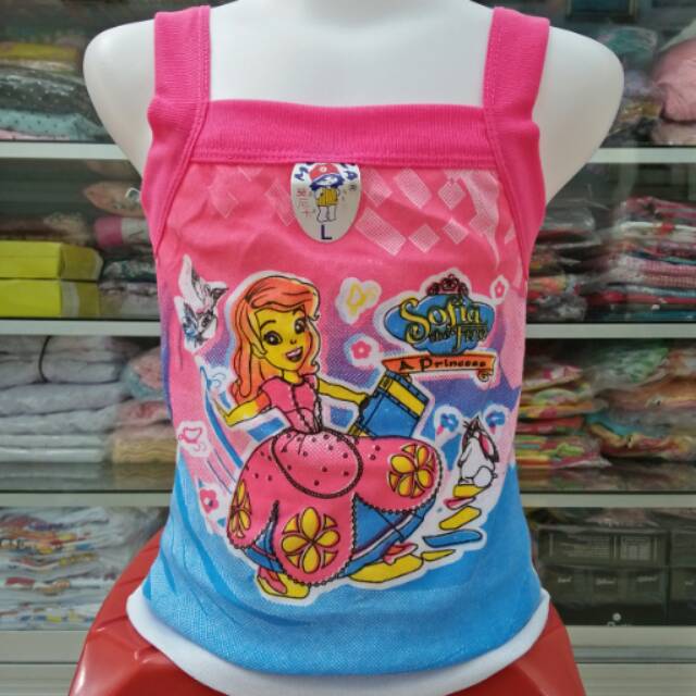 6pcs L kaos dalam anak/singlet motif/kaos dalam singlet lucu/singlet murah