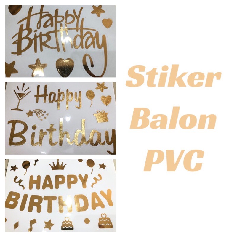 *TIDAK CUSTOM* STIKER BALON PVC