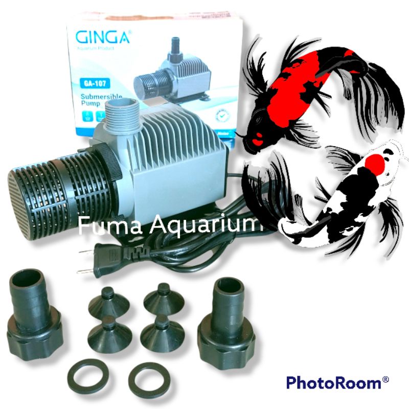 Mesin Pompa Celup Aquarium GINGA 107 GA 107 Pompa filter Air Kolam Hidroponik waterfall Low Watt Submersible Pump Power Head