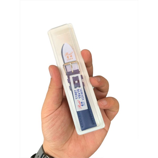 Strap Tali Jam Tangan Kulit Rate Biru dongker Cakep