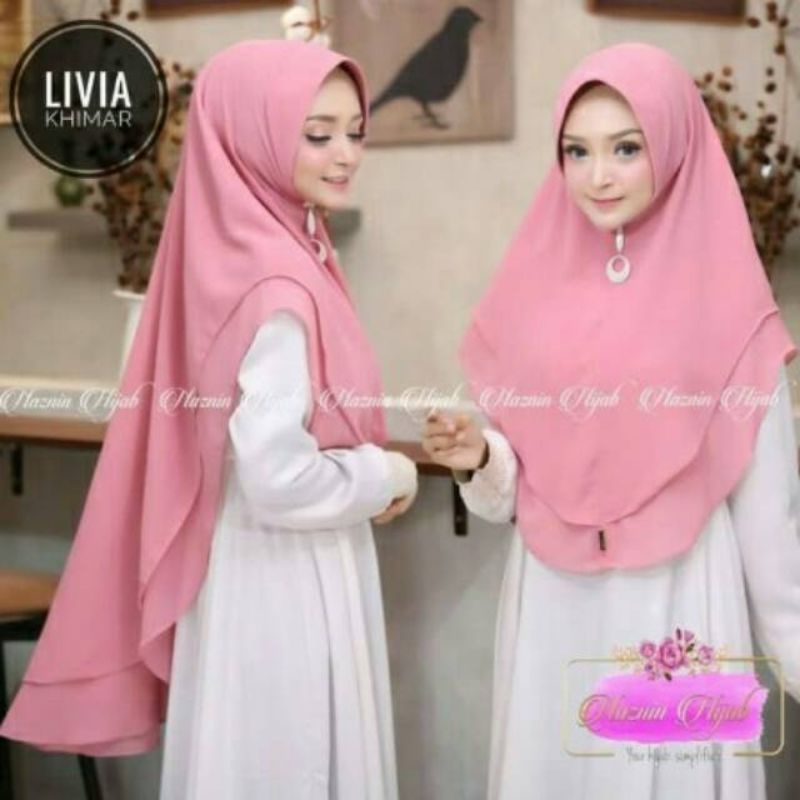 jilbab Khimar ceruty 2layer