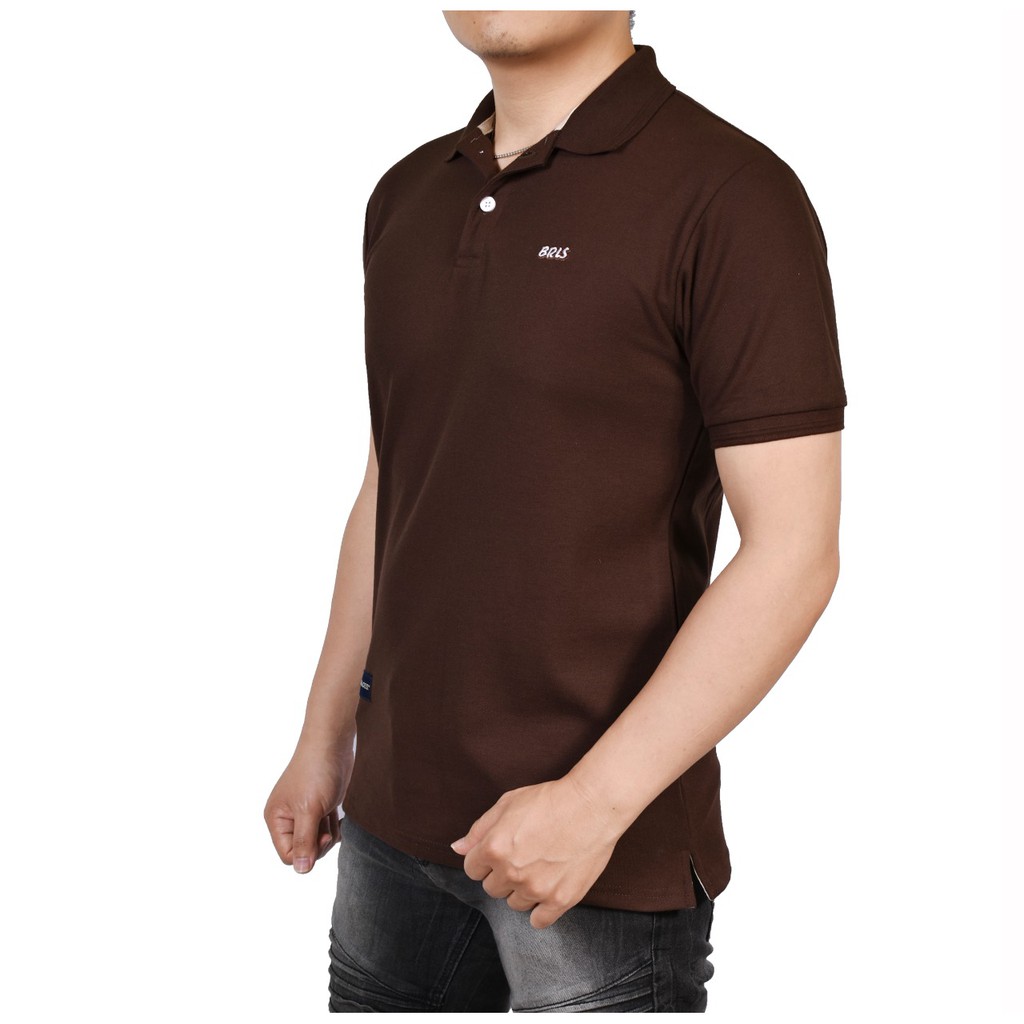 Burlois Store Original Kaos Burlois Kerah Pria Polo Tshirt Cotton Wangki RED MAROON GREY GREEN BROWN