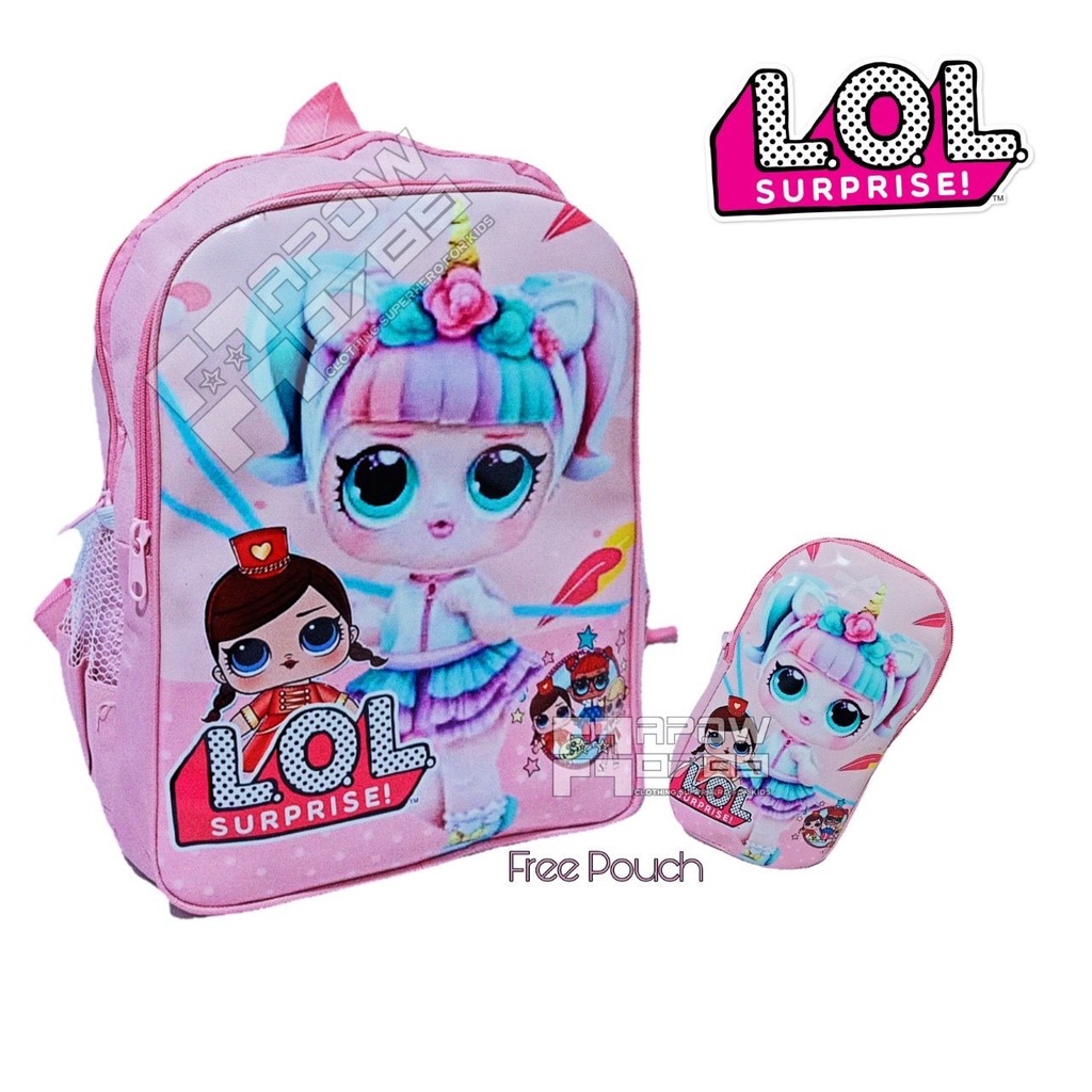 New Tas Ransel Anak Perempuan L.O.L SURPRISE 3D Vol.2 / tas backpack motiif gambar 3D / tas ransel paud