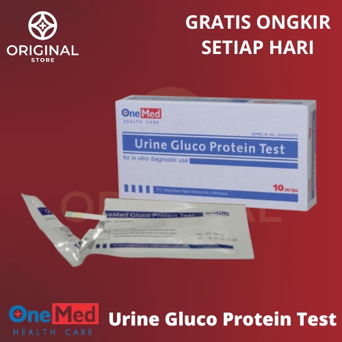 urine gluco protein test onemed / cek kadar gula dan protein ibu hamil