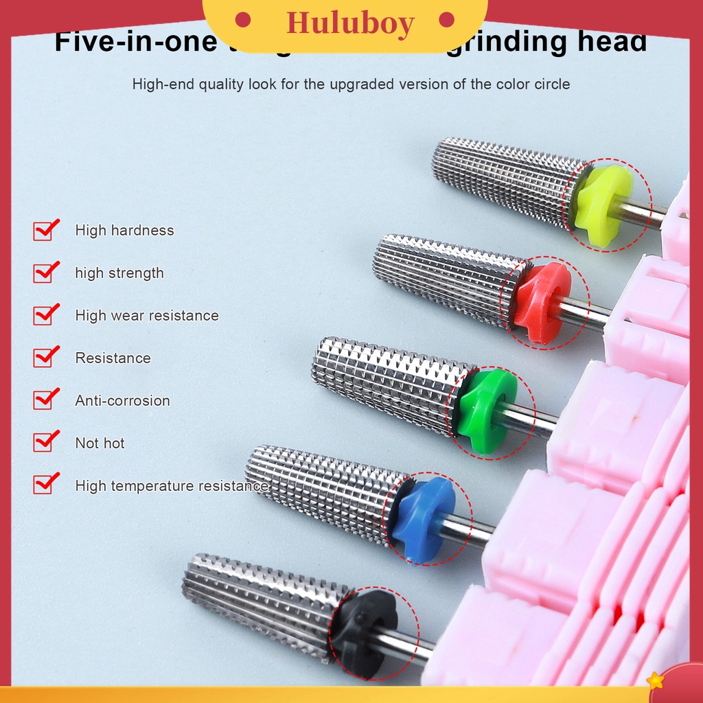 Huluboy Huluboy♡ Mata Bor Pengikir Kuku Bahan Tungsten Steel Tahan Lama Untuk Manicure