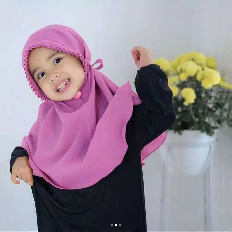 Khimar Anak Bergo Plisket Anak Lipit Vania 1-10 th