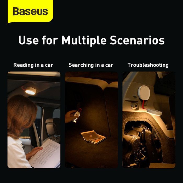 Baseus In Car Solar Reading Lamp Eye Protection Lampu Baca Mobil LED