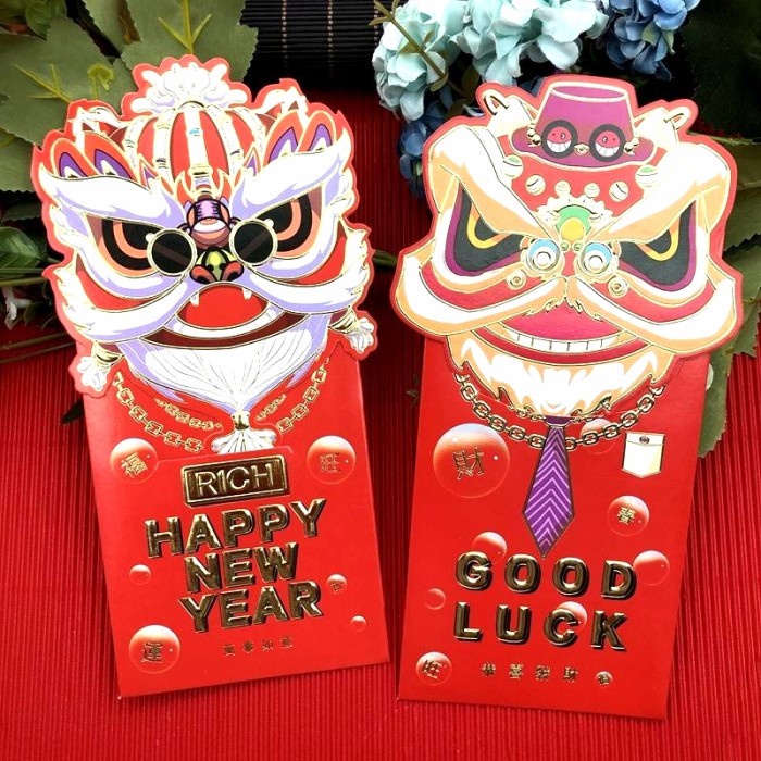 Angpao Happy New Year Angpau Imlek Netral Barongsai Ampau Panjang Harga Grosir Termurah