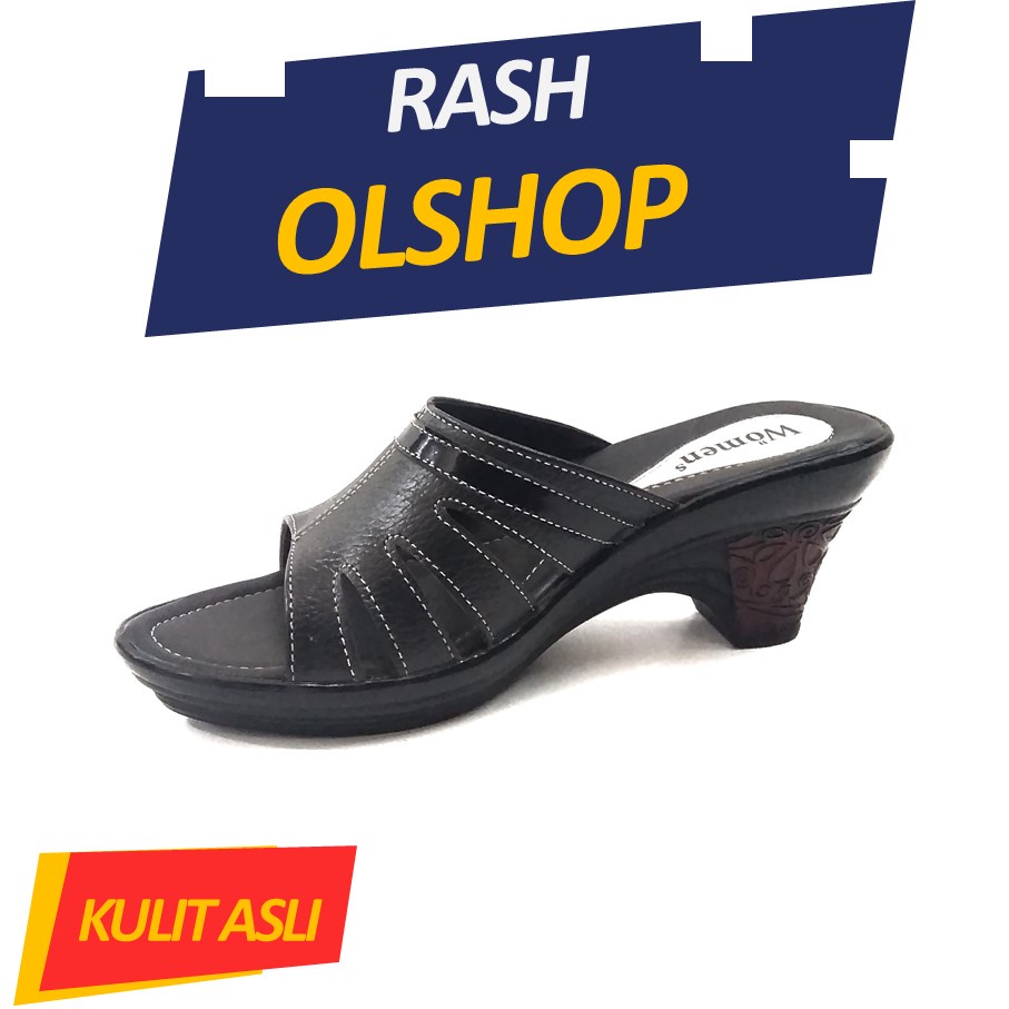 Sandal Wanita Kondangan Sandal Selop Wamita Pesta Bahan Kulit Asli