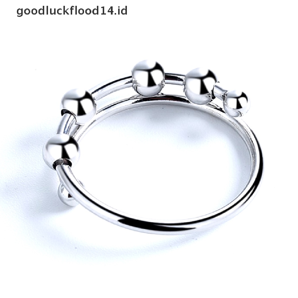 [OOID] Single Coil Spiral Ring Beads   Anti Stress Anxiety Ring Toy For Girl Women ID