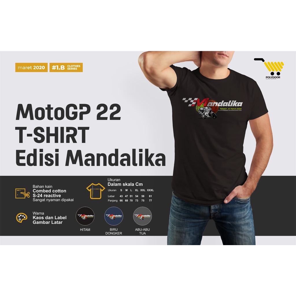 Kaos pria MotoGP Mandalika Racer Edition