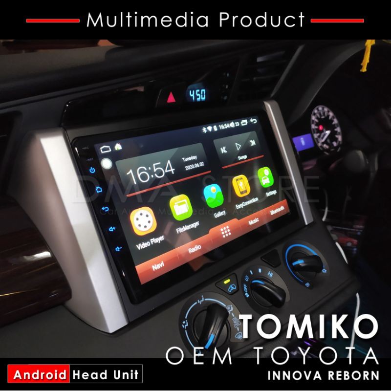 HEAD UNIT ANDROID TOMIKO OEM TOYOTA INNOVA REBORN