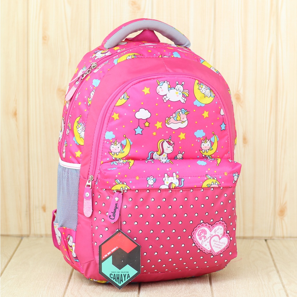 Tas Sekolah Anak Perempuan Ransel Cewek Unicorn Pink PAUD TK SD Murah Terbaru Karakter Motif Awet