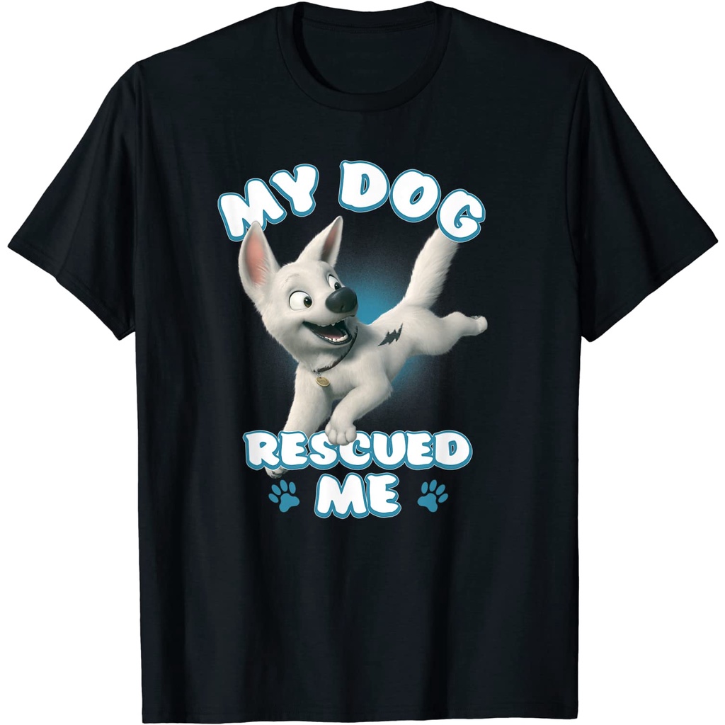 Baju Kaos Anak Disney Bolt My Dog Rescued Me Paw Prints T-Shirt