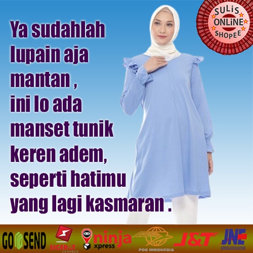 Baju Atasan Muslim Wanita Manset Tunik Fashion Wanita Original NMT-203