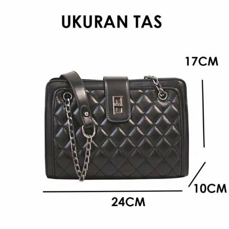 Tas Wanita Shoulder Bag Rantai Rubi Elegant
