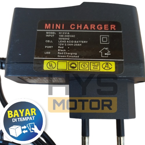 [COD] ADAPTOR TEST LAMPU / MINI CHARGER AKI / CAS AKI MOTOR 12 V