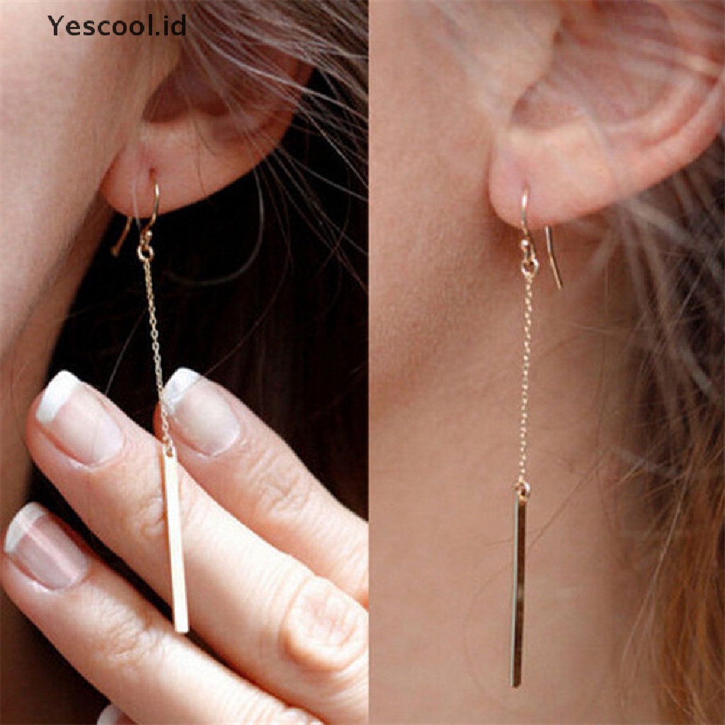 Anting Panjang Menjuntai Bahan Alloy Untuk Wanita