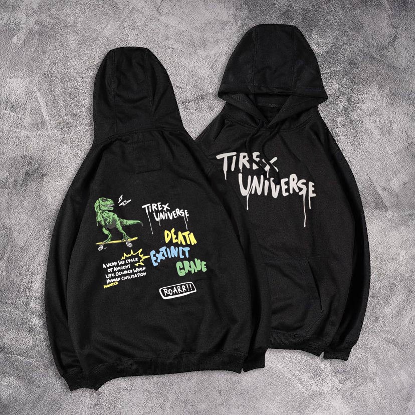 HOODIE PRIA WANITA BGOODS HITAM AESTHETIC PREMIUM DISTRO BLACK ORIGINAL BGOODS COMPANY MOTIF SIMPLE