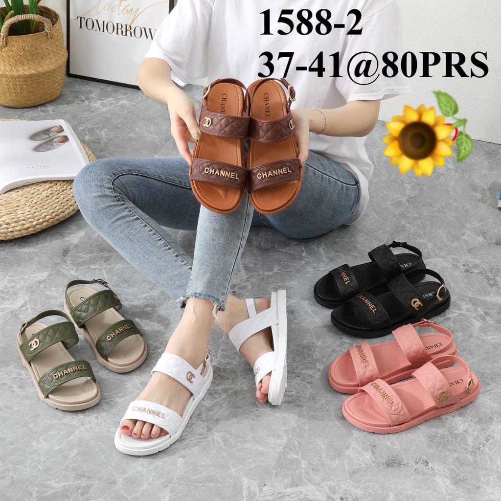 Sandal Karet Jelly Wedges Wanita import Model Terbaru Original Kekinian by AGUNG STYLE Balance 1588-2