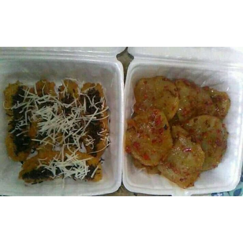 

pisang crispy dan pempek sambel
