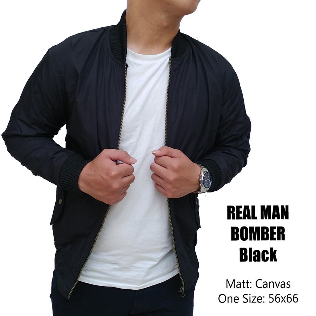 Jaket bomber pria warna hitam polos bulak balik kualitas Jaket bomber pria warna hitam polos bulak balik kualitas