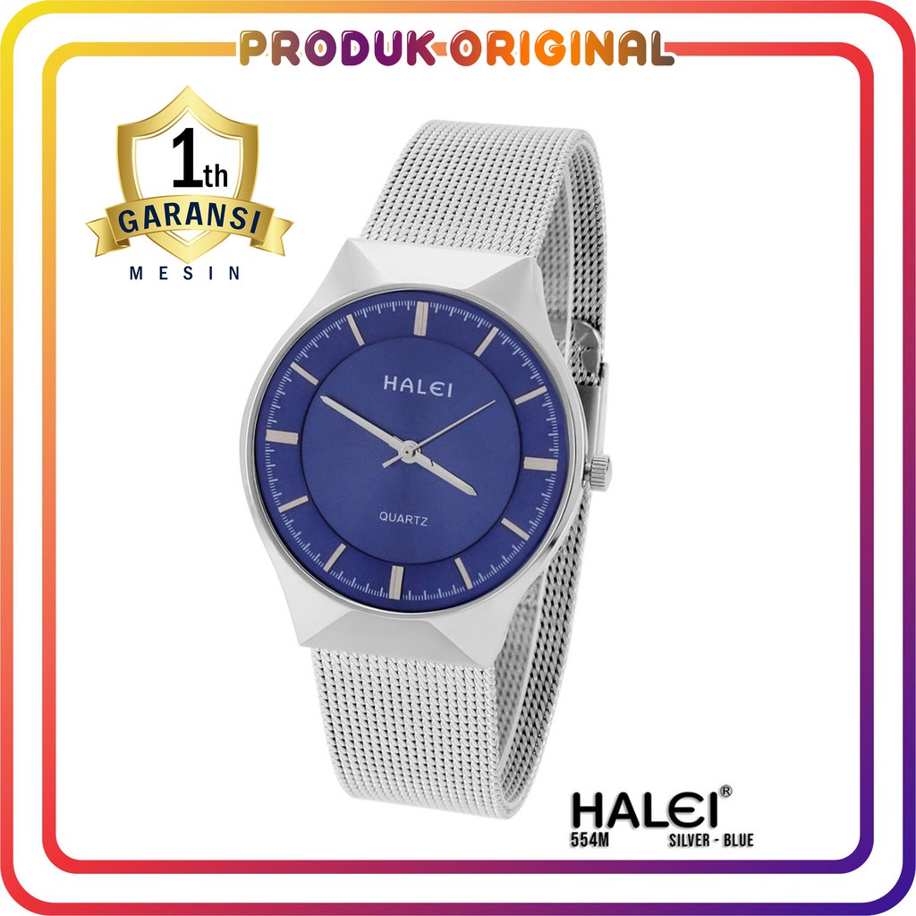 COD JAM TANGAN PRIA HALEI ORIGINAL 554 RANTAI PASIR WATER RESISTANT STAINLES STEEL