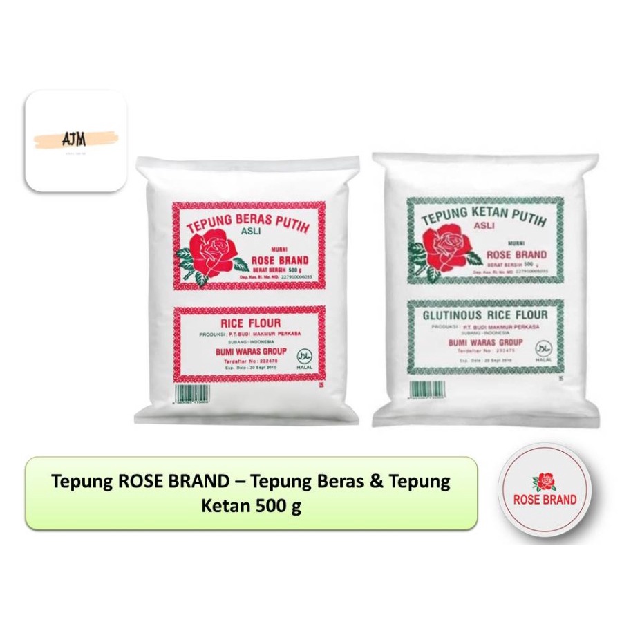 Tepung Ketan Dan Tepung Beras Rosebrand Rose Brand 500gram