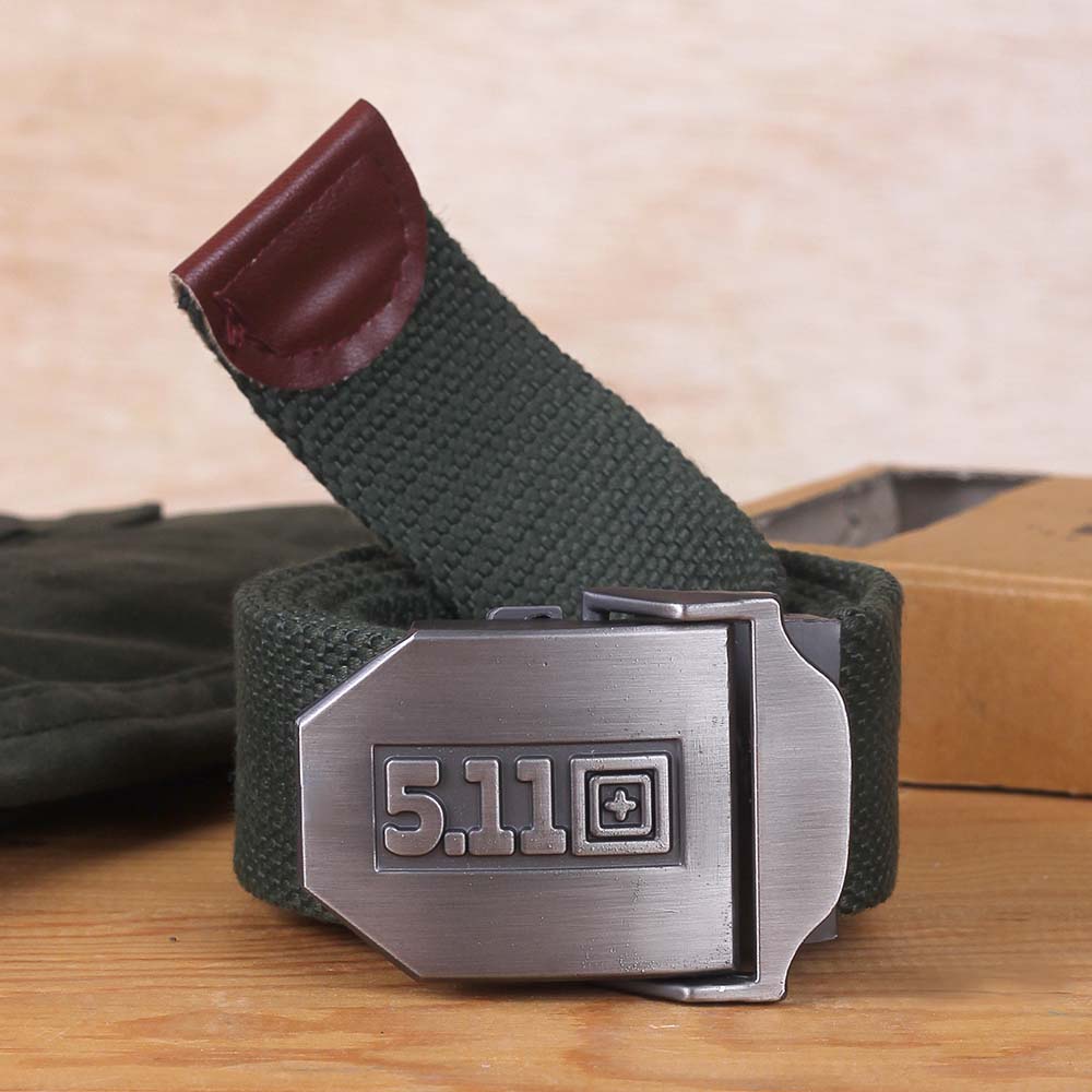 Ikat Pinggang Sabuk Pria Cowok Tactical Military Canvas Gesper Belt Nylon Tsudo Kepala Besi