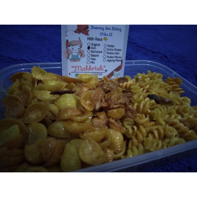 

Makaroni spiral murah, kemasan thinwall 500ml