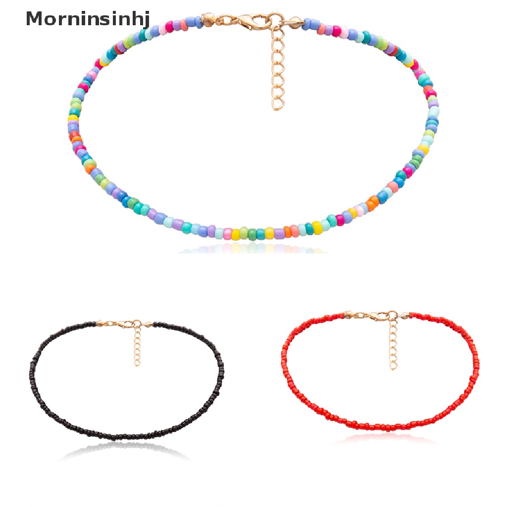 Mornin Fashion Wanita Bohemia Warna-Warni Manik-Manik Liontin Rantai Pesona Choker Kalung Perhiasan id