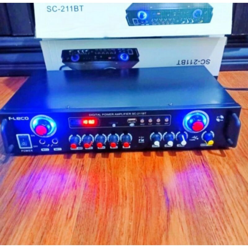 Cod Power Amplifier Fleco F-SC211BT/Amplie Streo Digital Bluetooth Multifungsi