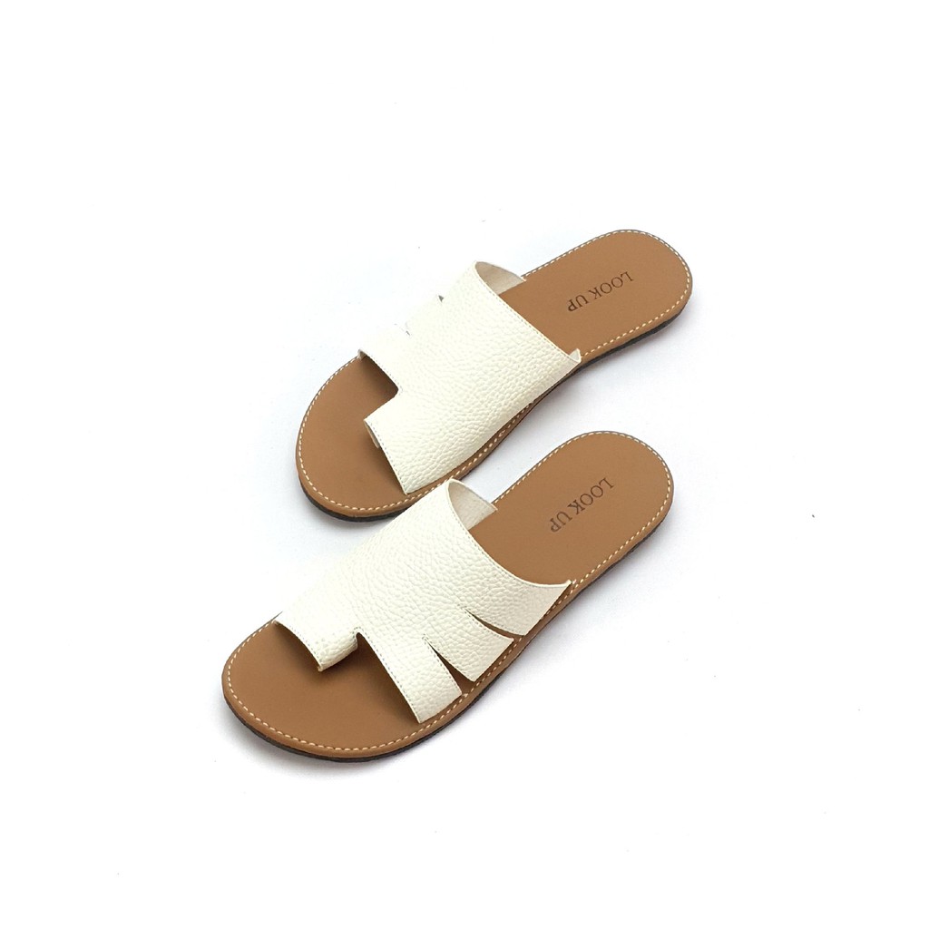 Sandal Wanita Jepit Jempol Papirut Motif Kulit Jeruk Sol Karet Anti Licin Look Up Sandal Kekinian - KEANNA