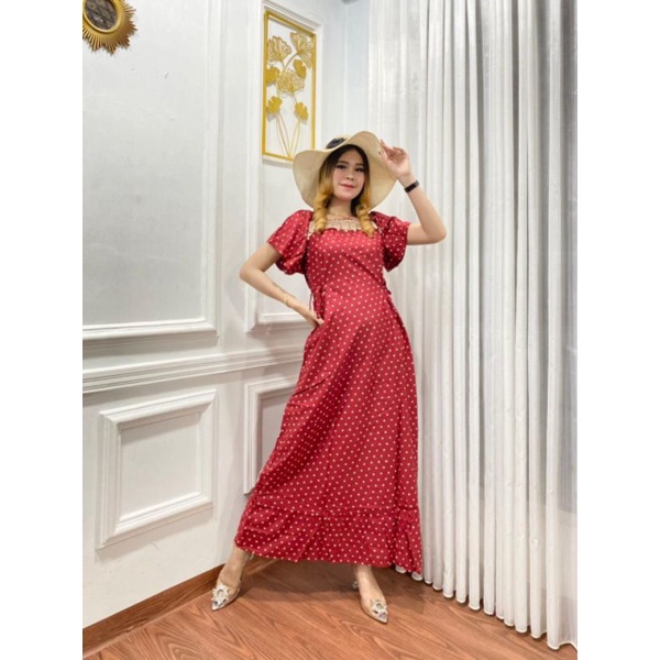 Dress Acni/ Dress Wanita Oversize/Dress Wanita Jumbo/Midi Dress Big Size