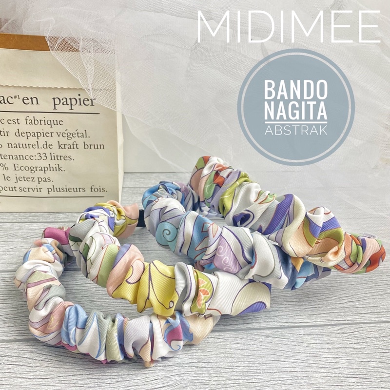 Bando scrunchie NAGITA|Bando Awan motif ala korean style|Bando Scrunchie Shakira Shine|Bando Korea