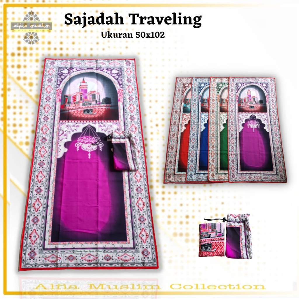 Sajadah Travelling Sejadah Traveling Sajadah Travel Saku Lipat Anti Air Motif Modern Sajadah Traveling Pouch Terbaru Terlaris dan Murah