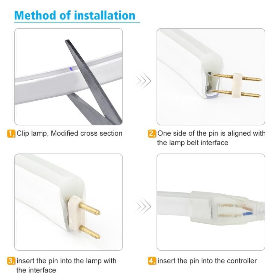 Lampu Led Neon Flex Selang 220V Meteran 1M - 50M Flexible Sign Strip Outdoor Atau Indoor