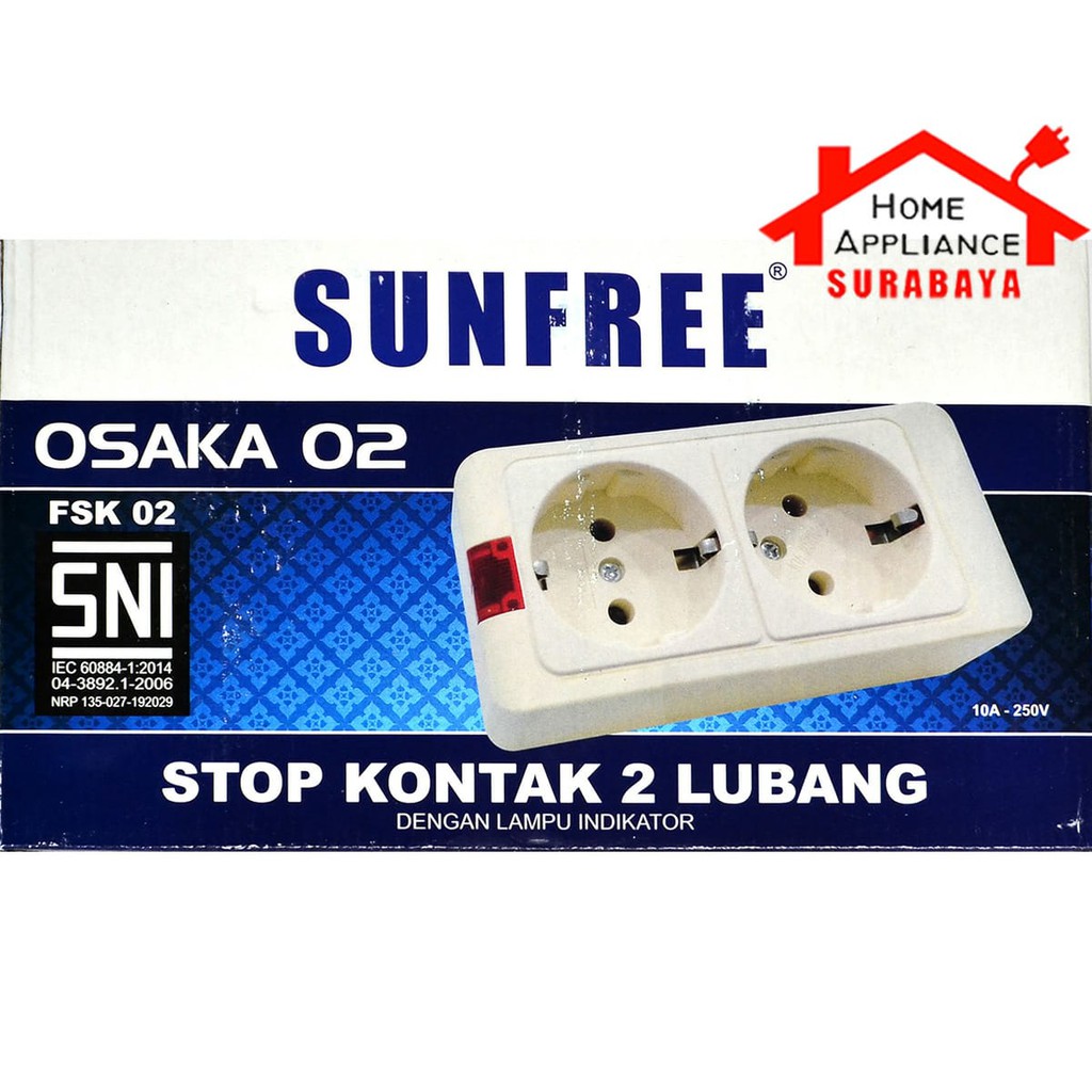 Terminal Stop Kontak Kuningan SNI 2 3 4 5 Lubang Sunfree Osaka 02 03 04 05