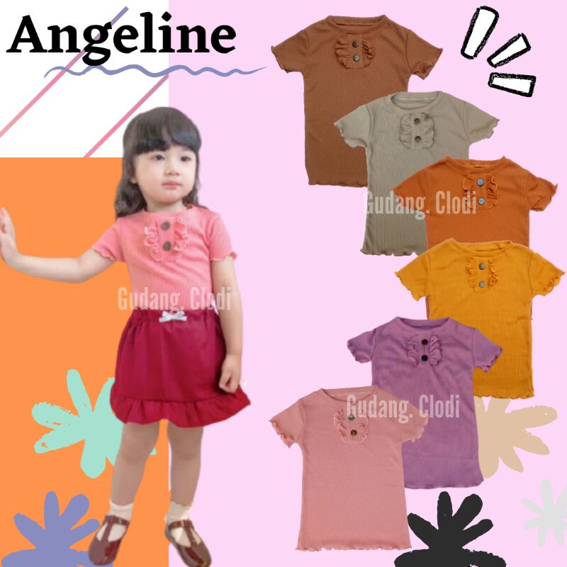 ANGELINE knit tee kaos anak perempuan 2-4 tahun gudang.clodi