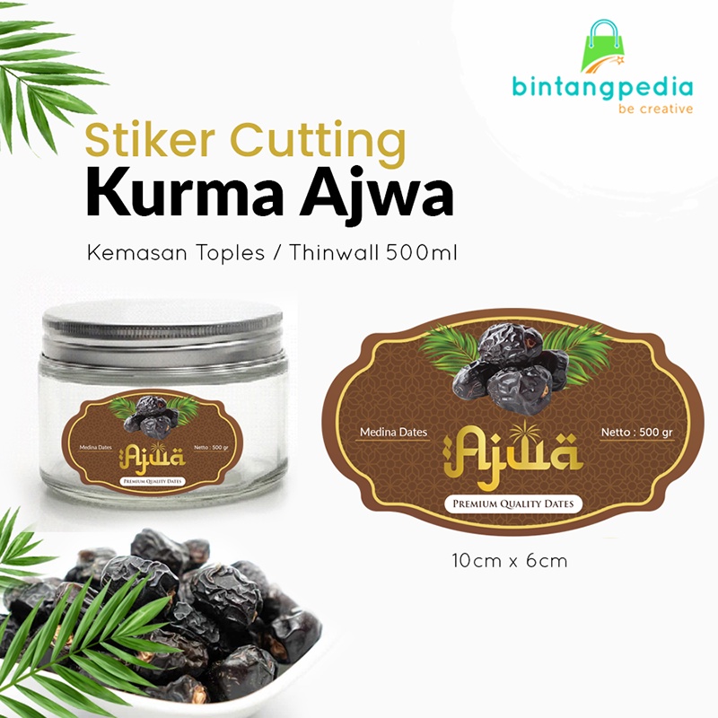 

STIKER KURMA AJWA KEMASAN BOX/TOPLES