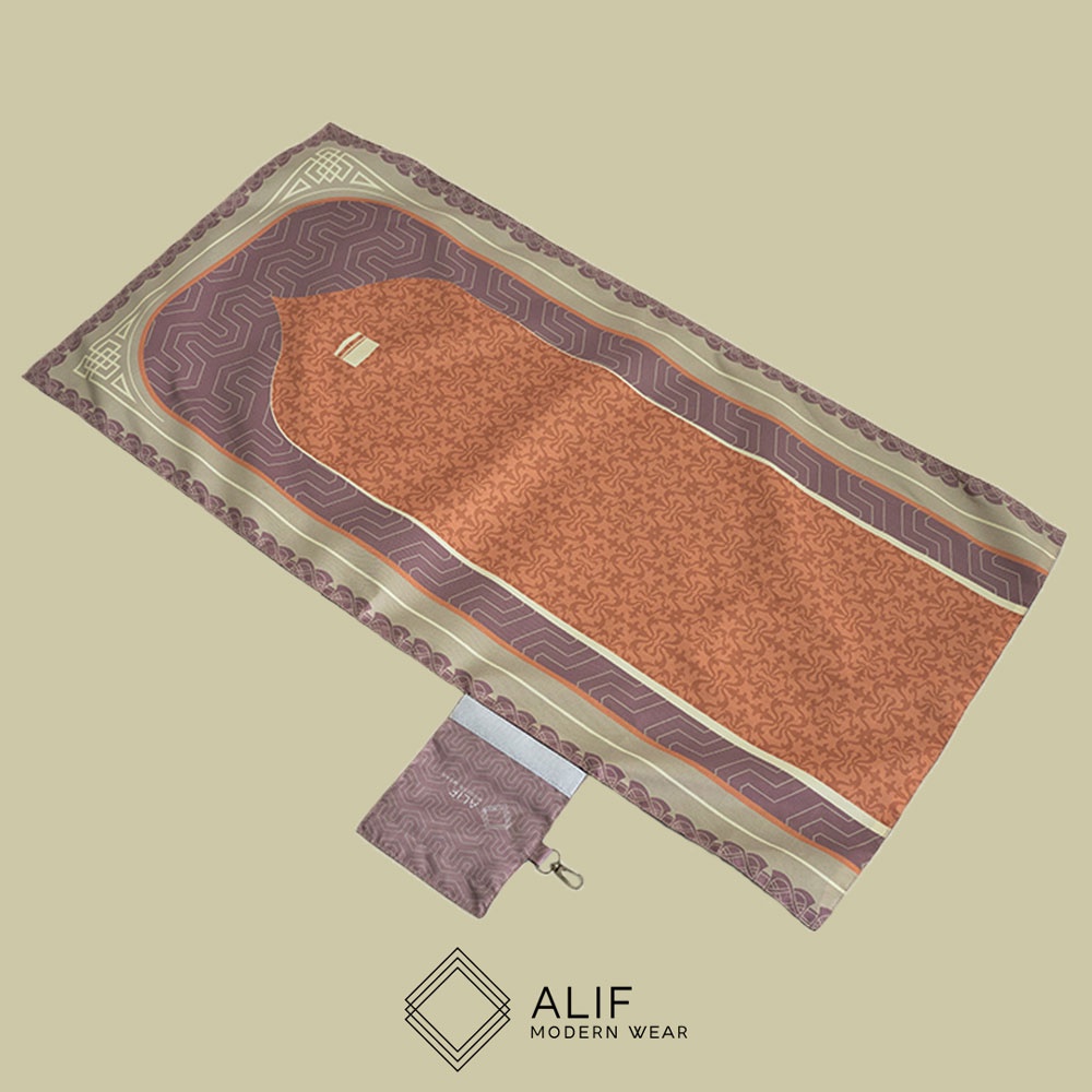 ALIF SAJADAH GENGGAM TRAVEL / SAKU / PORTABLE / WATERPROOF ( ALIF MODERN WEAR SJG-0155 )