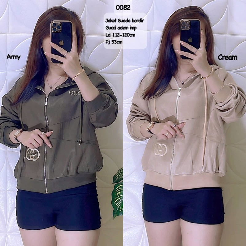 0082 Jaket Suede Gucci bordir adem hls imp