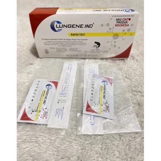 Swab Antigen Rapid Test Merah LUNGENE ORI