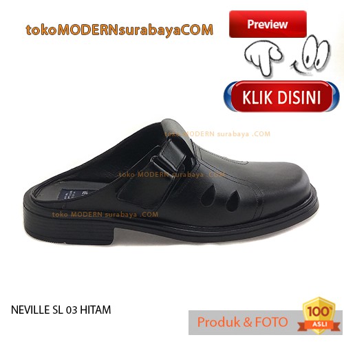 NEVILLE SL 03 HITAM sandal pria slop slip On