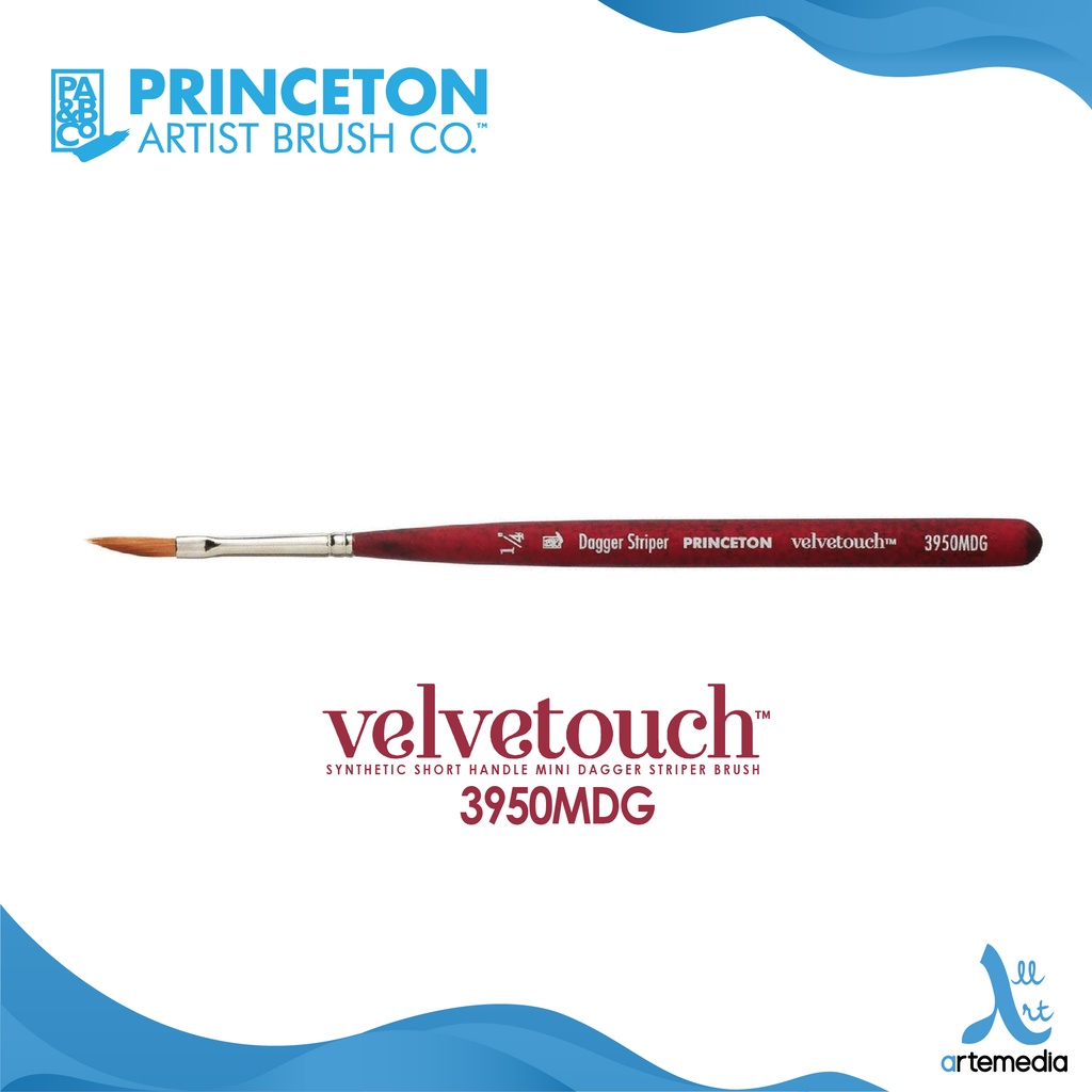 

Princeton Velvetouch 3950MDG Mini Dagger Stiper Watercolor Brush Short Handle