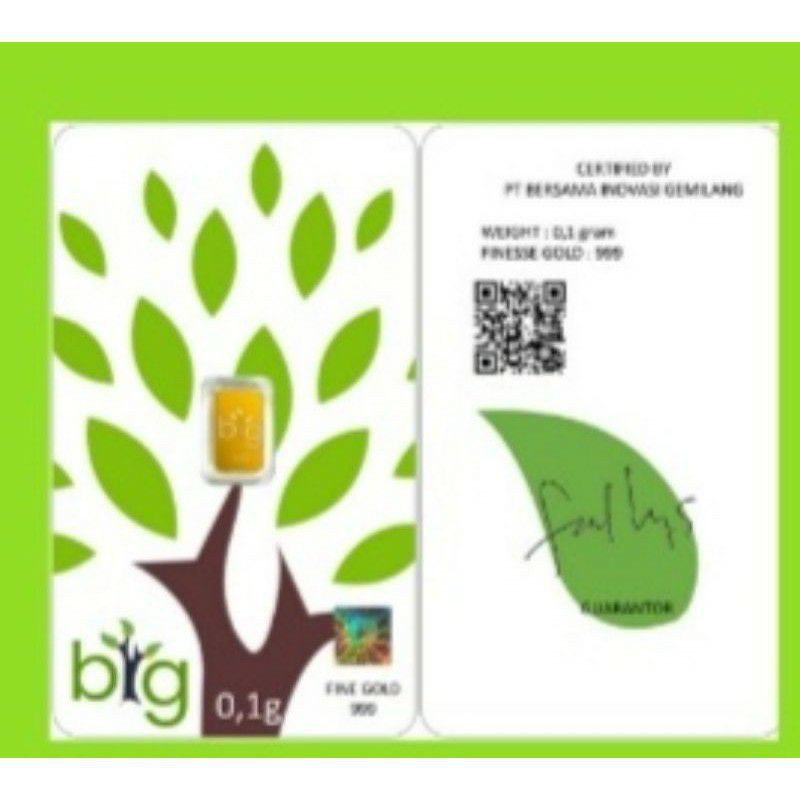 Emas big gold daun hijau