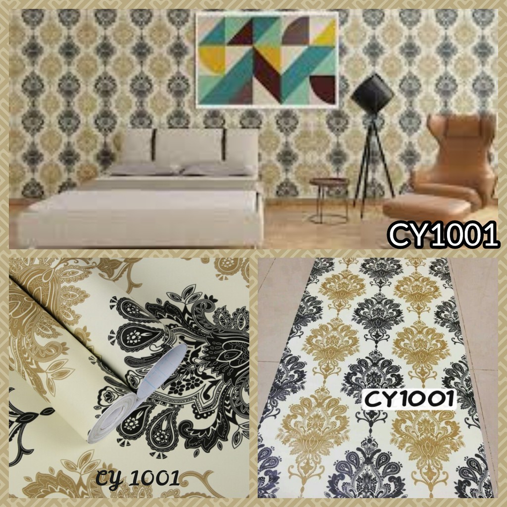 Wallpaper Dinding Kamar Tidur Wallpaper Dinding 3D Wallstiker 45cm x 10meter Wallpaper Dinding Premium-CY1001