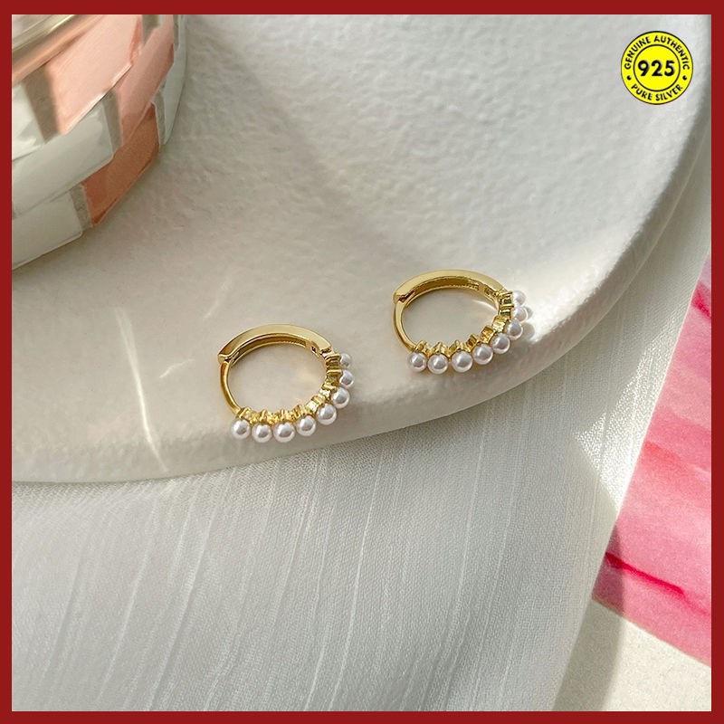 Anting Tusuk Sterling Silver 925 Dengan Mutiara Untuk Wanita