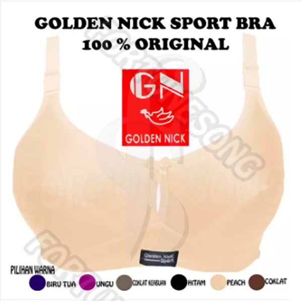 Bra Sport Olahraga Tanpa Kawat Golden Nick Original Bahan Lembut / BH tanpa kawat